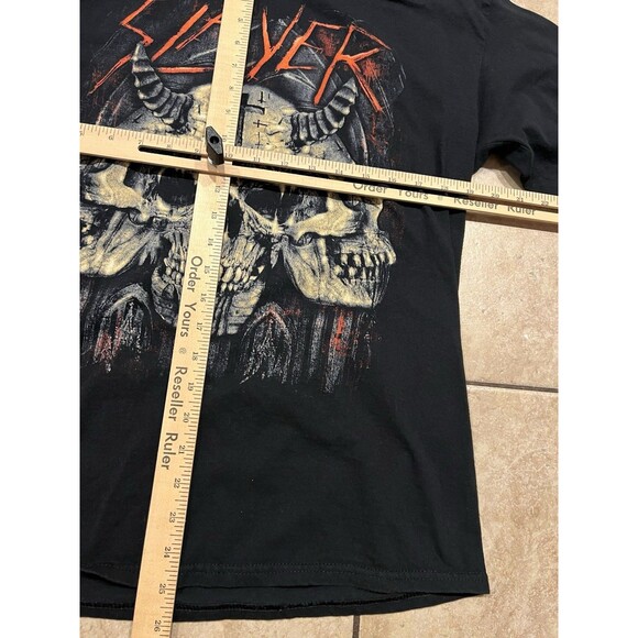 Slayer Shirt Mens L Black 2018 Final Tour VIP Meet Greet Concert Skull Goth Vamp - Picture 5 of 7